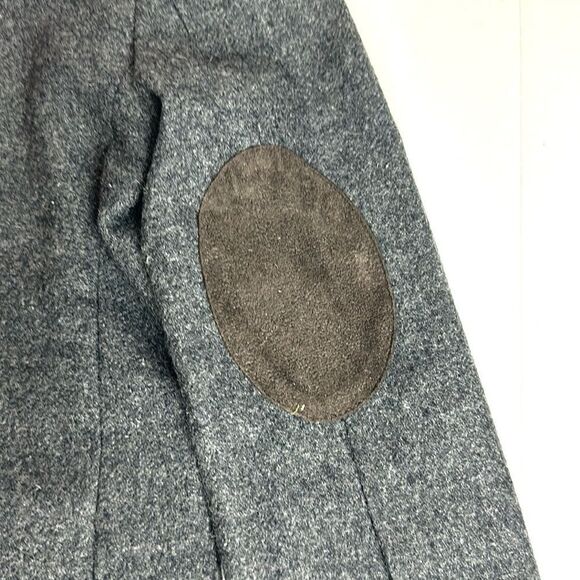 Janie and Jack Wool Blend Blazer Suit Jacket Gray with Elbow Patches sz 4 - Picture 3 of 13